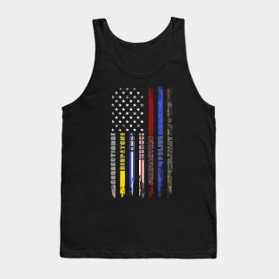 First Responders Hero Flag Nurse EMS Police Fire Tank Top